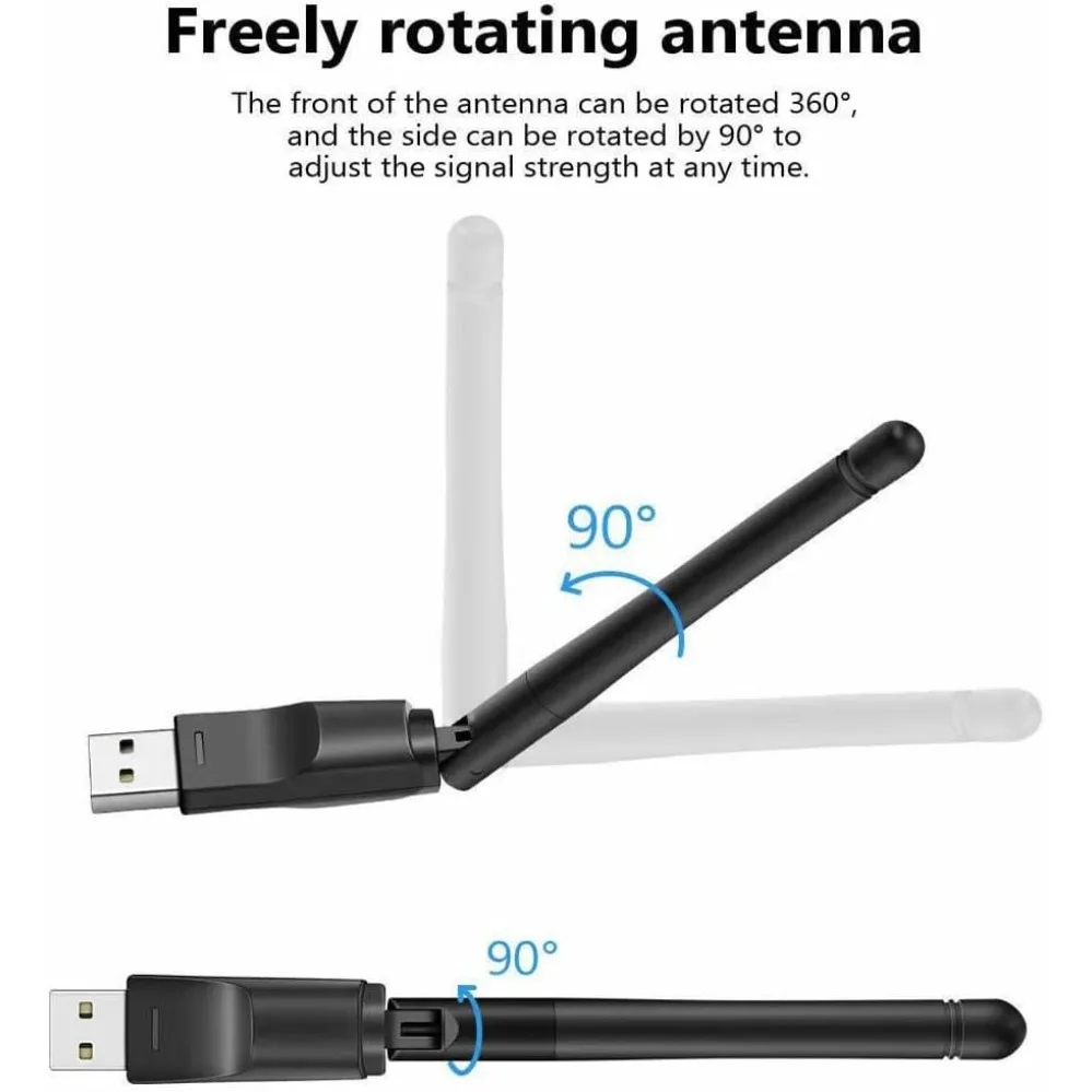 150Mbps Wireless Network Card MT7601 Mini USB WiFi Adapter LAN Wireless Wifi Receiver Dongle Antenna 802.11 B/g/n for Windows PC