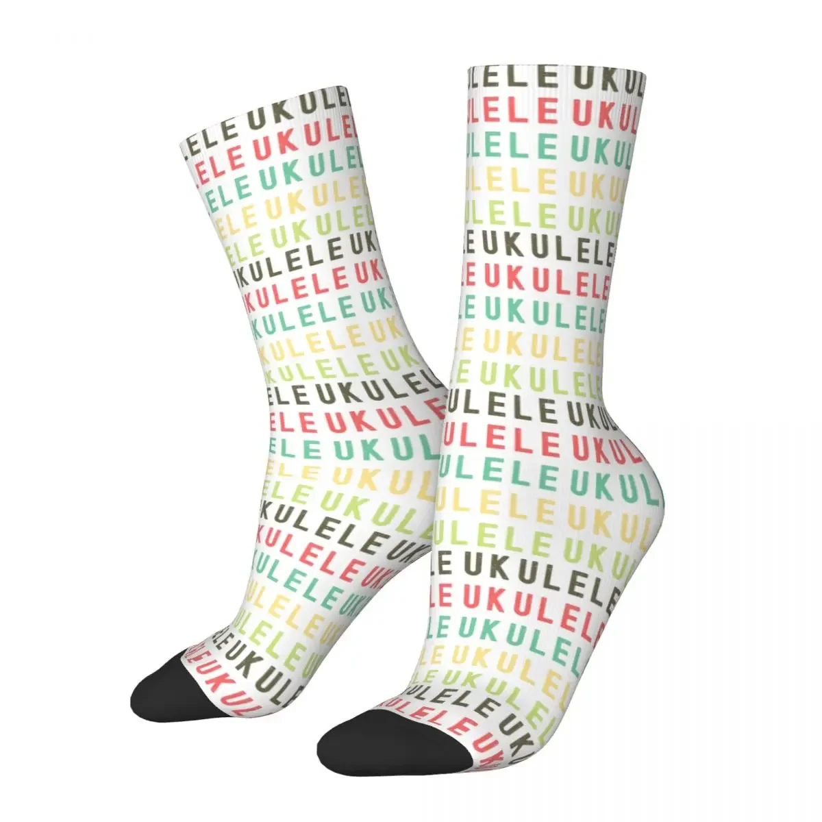 

Ukulele Retro Pastelle Uke Socks Harajuku Sweat Absorbing Stockings All Season Long Socks for Man's Woman's Birthday Present