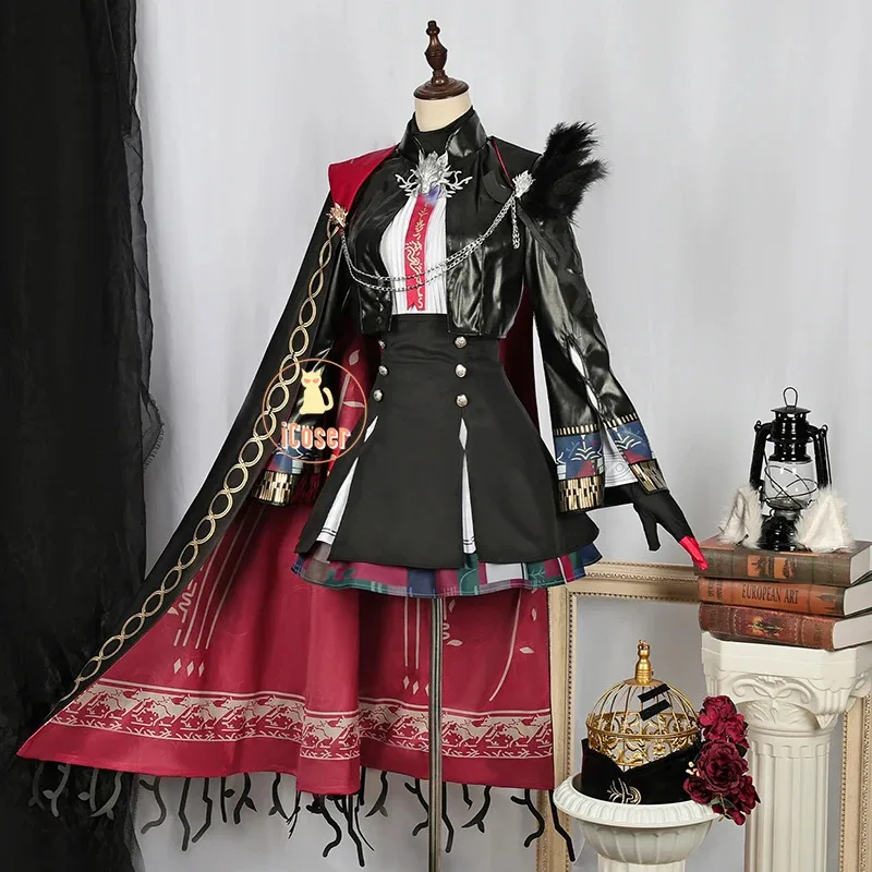 Arknights Lappland The Decadenza Cosplay Costume Wig Dress Uniform Headwear Skirt Game Accessories Halloween Party for Women iCo