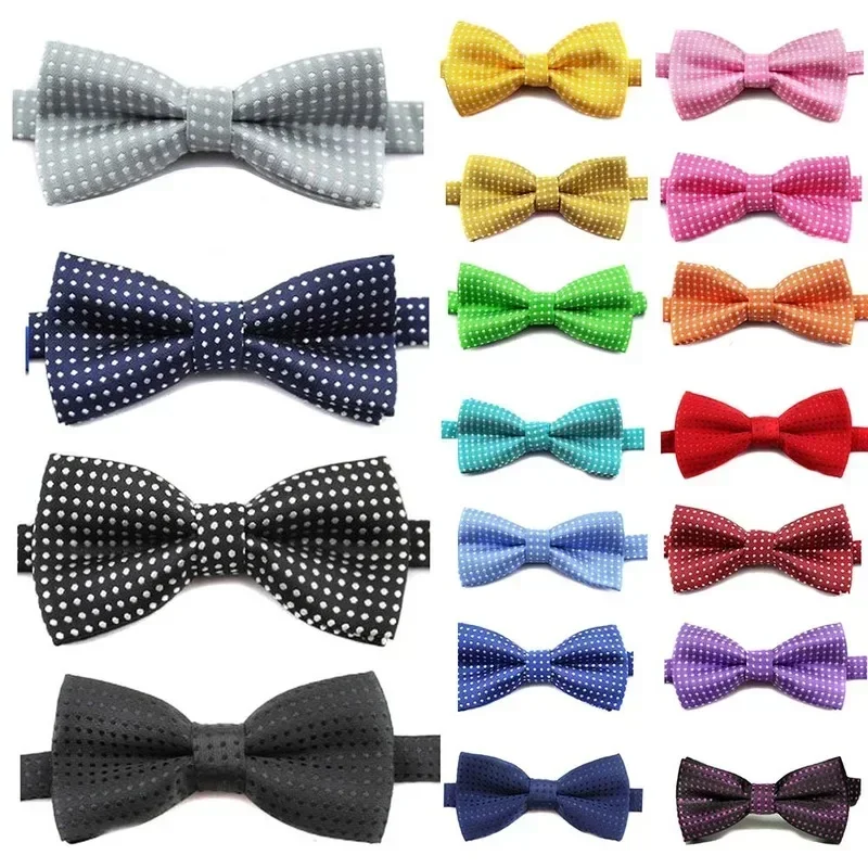 Children Fashion Formal Polyester Bow Tie Kid Classical Dot Bowties Colorful Butterfly Wedding Party Pet Bowtie Tuxedo Baby Ties