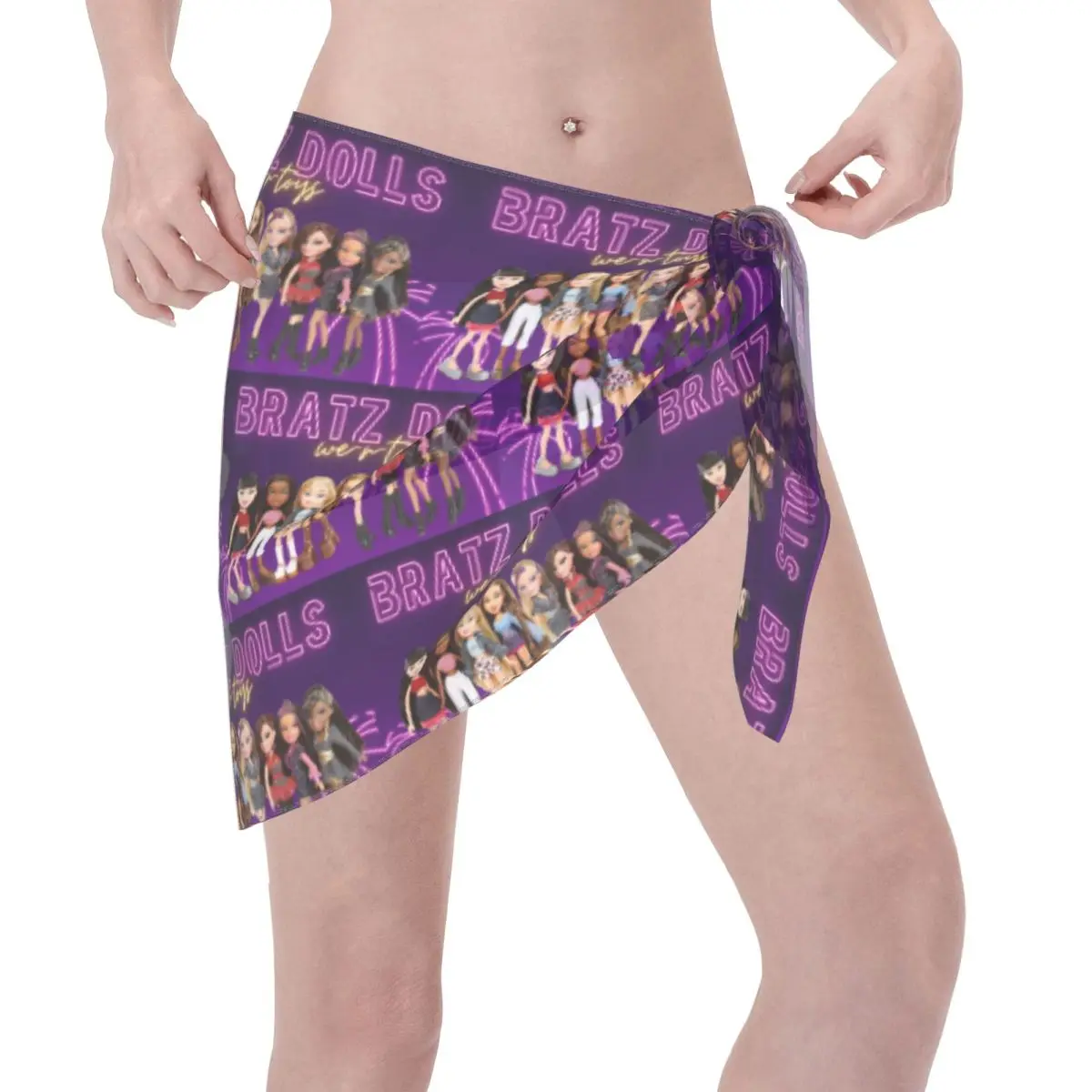 Bambola personalizzata Bratzes Beach Bikini Wrap Bikini trasparente Abiti da spiaggia Gonna corta Sciarpa di chiffon Cover up per le donne