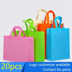 20 pcs New Wholesales reusable bags non woven /shopping bags/ promotional storage bags accept custom LOGO  logo print