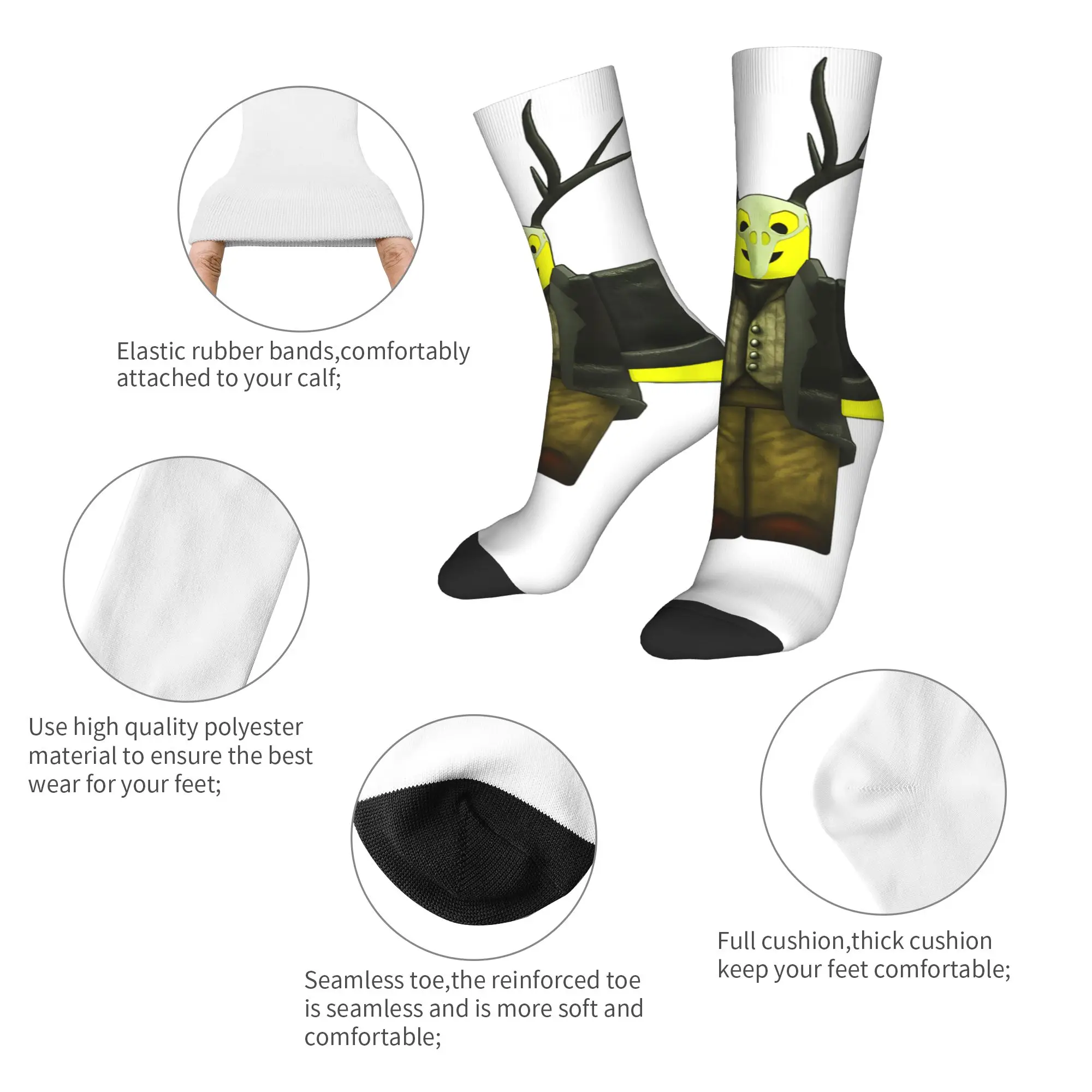 Cultist in The Forest Kids Run 99 Nights Halloween Escape جوارب جوارب قوطية شتوية مضادة للانزلاق جوارب للجنسين قابلة للتنفس