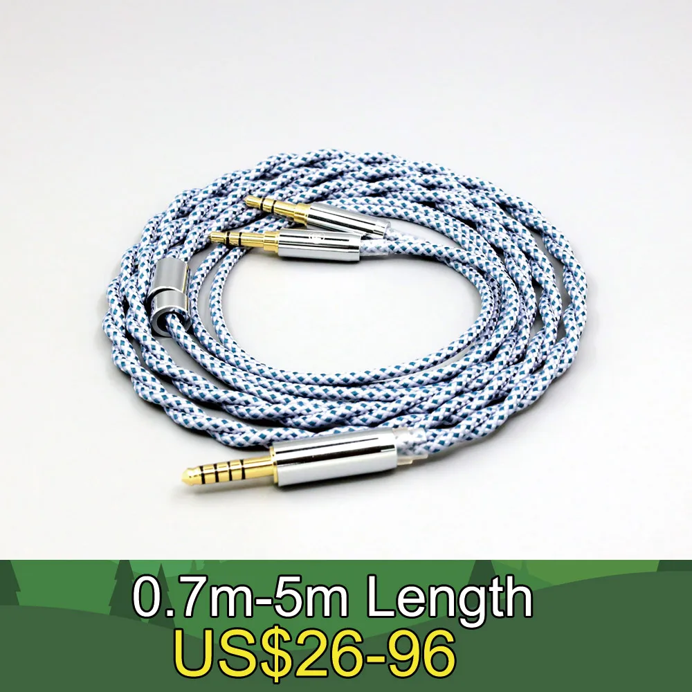 

99% Pure Silver Mix Graphene OCC Shielding Earphone Cable For Onkyo A800 Philips Fidelio X3 Kennerton Jord LN008656