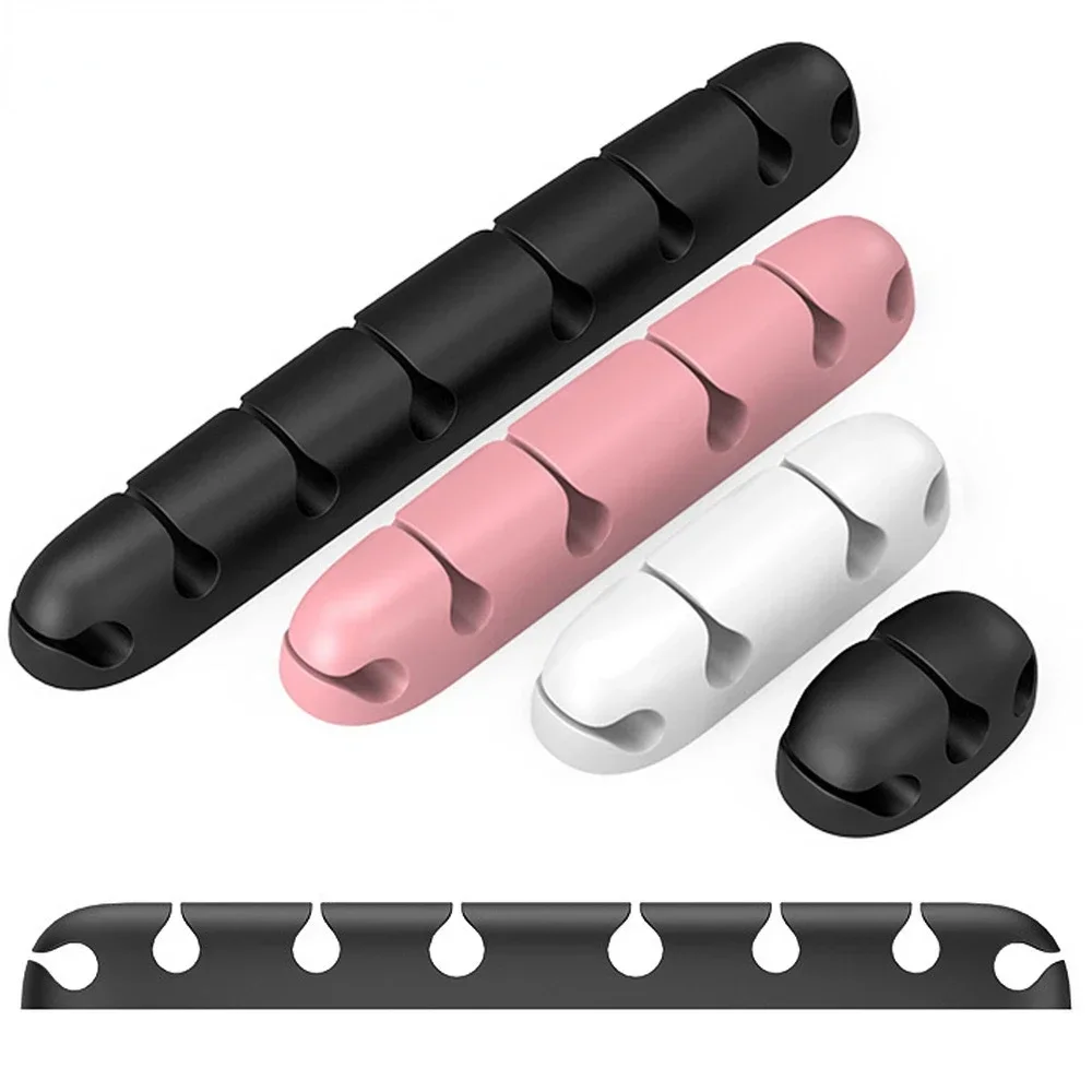 Cable Organizer Feel Free To Stick Multi-function Desktop USB Cable Organizer Wire Winder Silicone Tie Fixer Wire Management