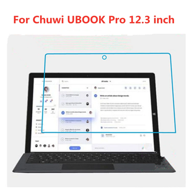 Clear tablet Screen Protector For  Chuwi UBOOK Pro 12.3 inch HD Tempered Glass Premium 9D Film