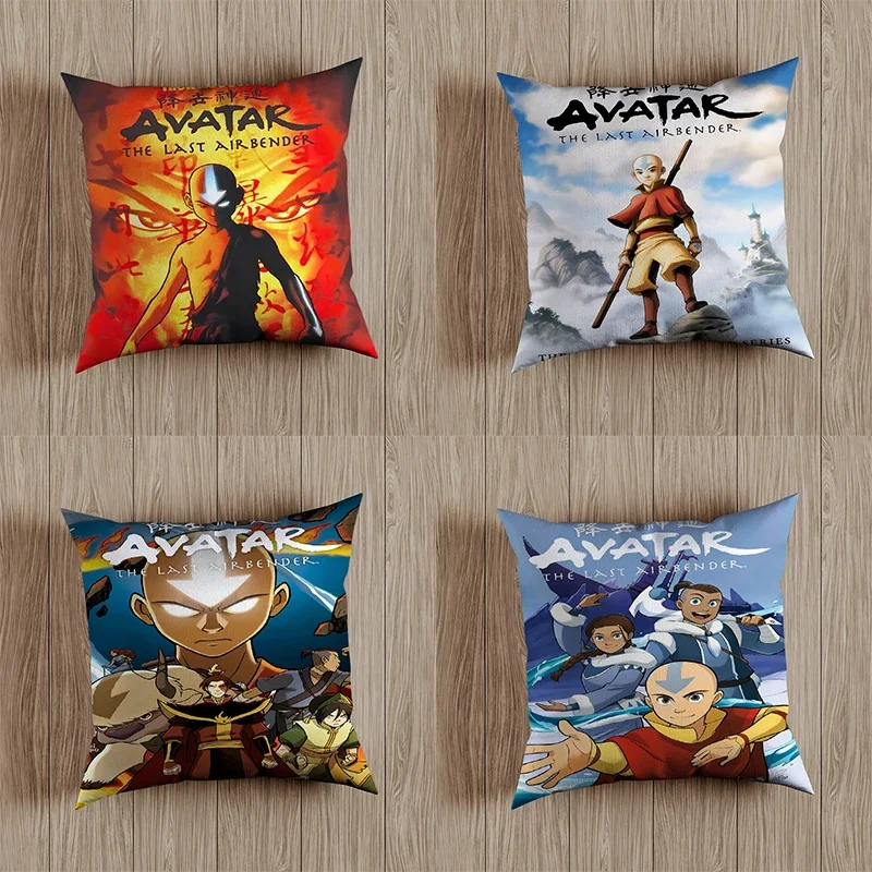 Avatar The Last Airbender Pillowcase Soft Plush Japan Anime Cushion Cover for Sofa Home Car Chair Decor Cartoon Decoration