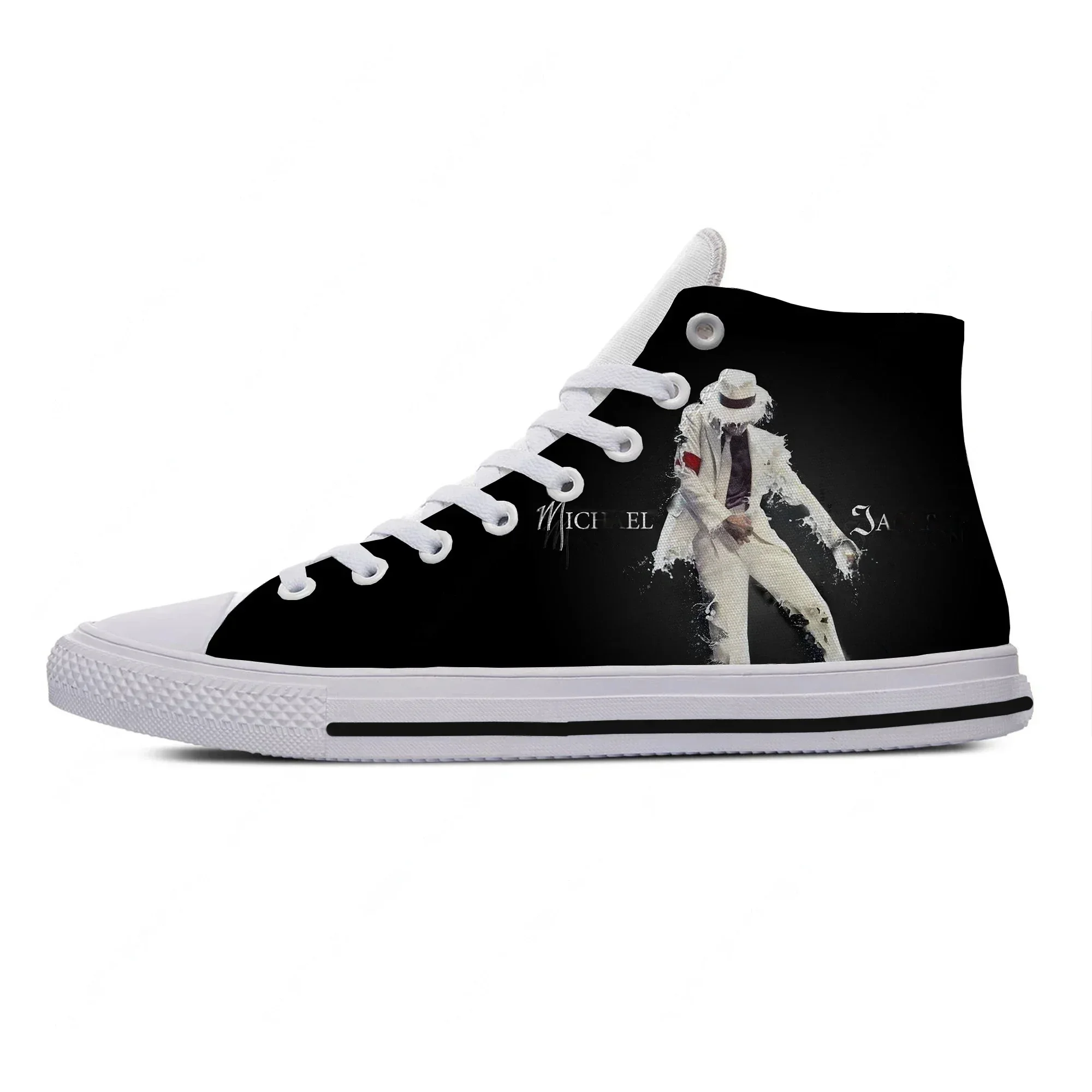 Hot Men Women Hip Hop Fashion Shoes Summer New Mens King of Pop Michael Jackson Lightweight Breathable Comfortable Canvas Shoes