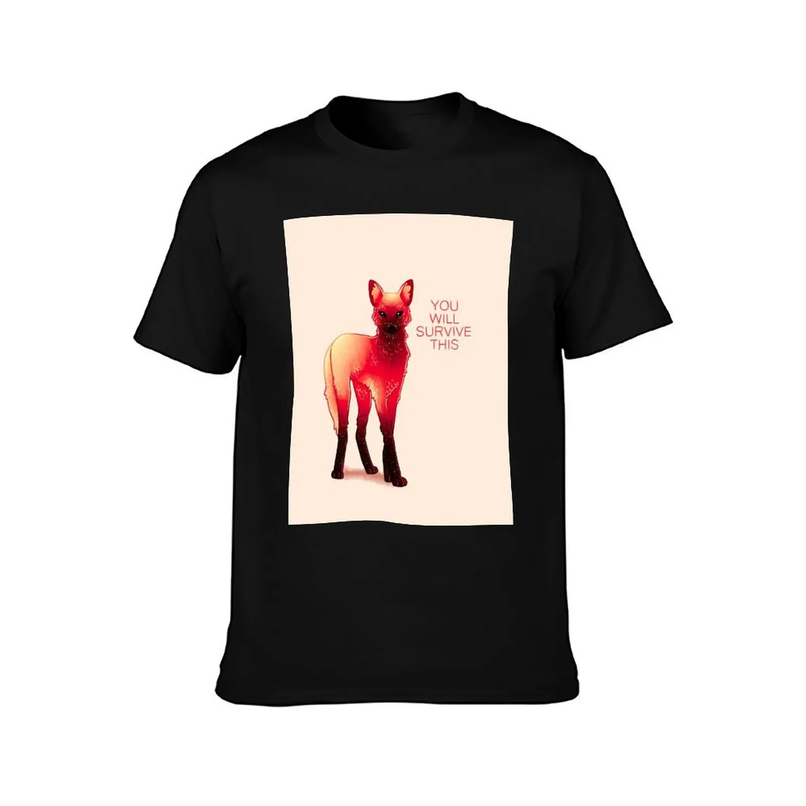 You Will Survive This Fire Galaxy Maned Wolf T-Shirt summer clothes anime clothes anime figures men clothings