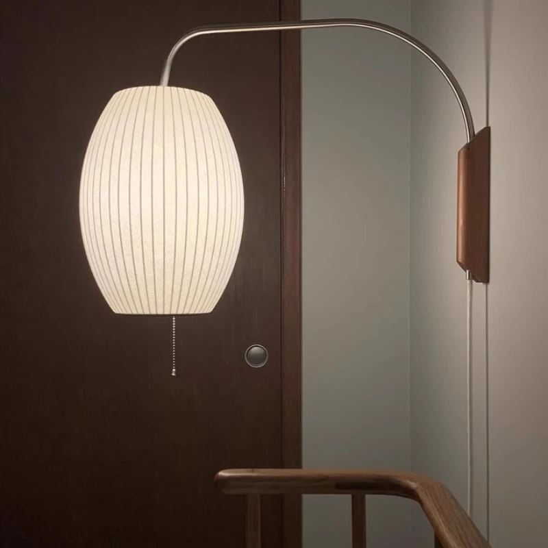 

Italian Design Minimalist Atmosphere Silk Wall Lamp LED E27 Flying Saucer Wall Mounted Home Decor Bedroom Bedside Study Aisle
