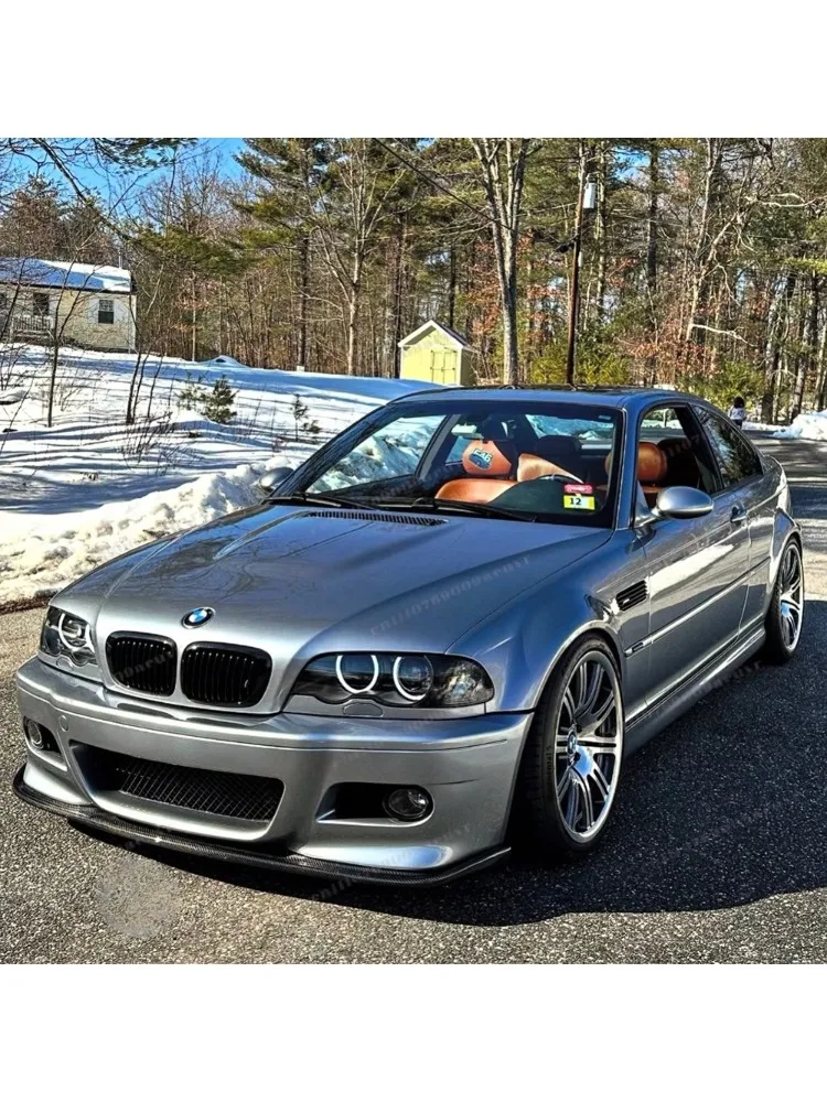 Przedni splitter w stylu M3 z błyszczącego czarnego tworzywa ABS do BMW E46 M3 Coupe/Cabrio 2001-2006, spojler na zderzak, bodykit, tuning. — 2