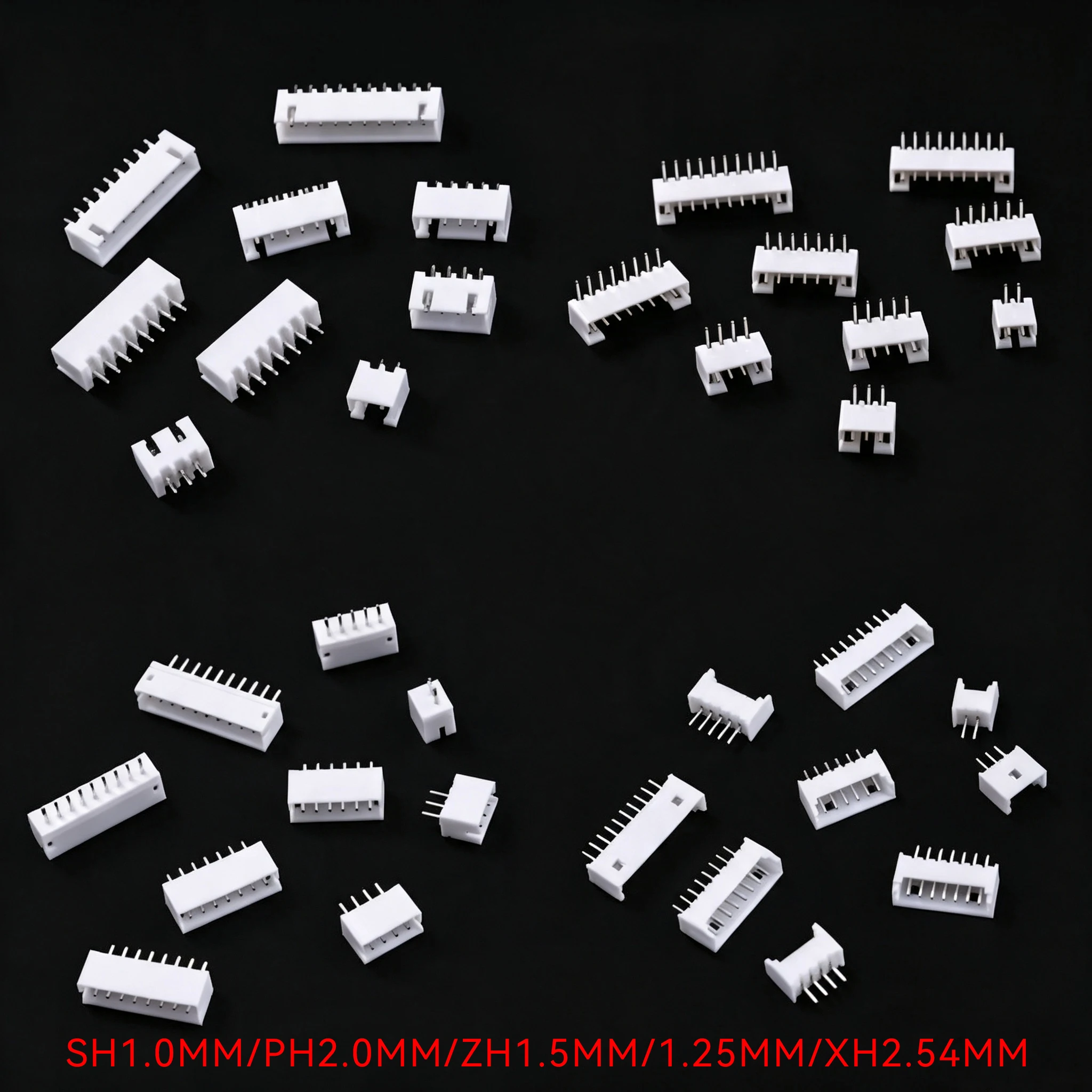 20 Stück SH1.0/1.25/ ZH1.5/ PH2.0 /XH2.54 Stecker DIP Rechtwinklig PCB-Steckverbinder SMT Horizontal RA SMD Vertikal – Detail 1