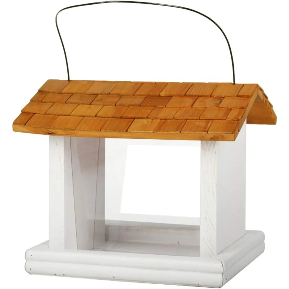 

Outdoor Bird Feeder, A Feeder, Solid Wood Large Wild Bird Feeder, Hanging Birdfeeder for Attracting Cardinals, Woodpeckers, and