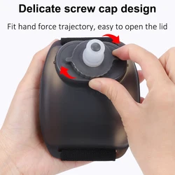 7oz Mini Running Wrist Water Bottle Kettle Holder Wrist Storage Hydration Pack Soft Flask For Marathon Riding Fitness Climbing