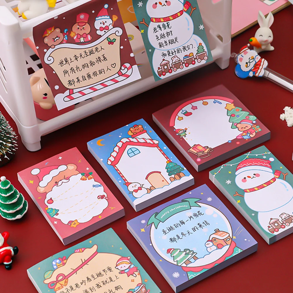 Christmas Sticky Notes School Pad Small Sticker Portable Memo Scrapbook Stickers