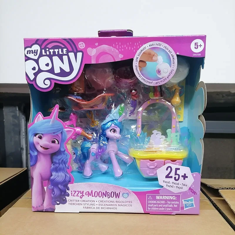 Hasbro My Little Pony Movie Sparkling Scenes Set Sunny Starscout Izzy Moonbow Doll Gift Toy Model Anime Figures Collect Ornament