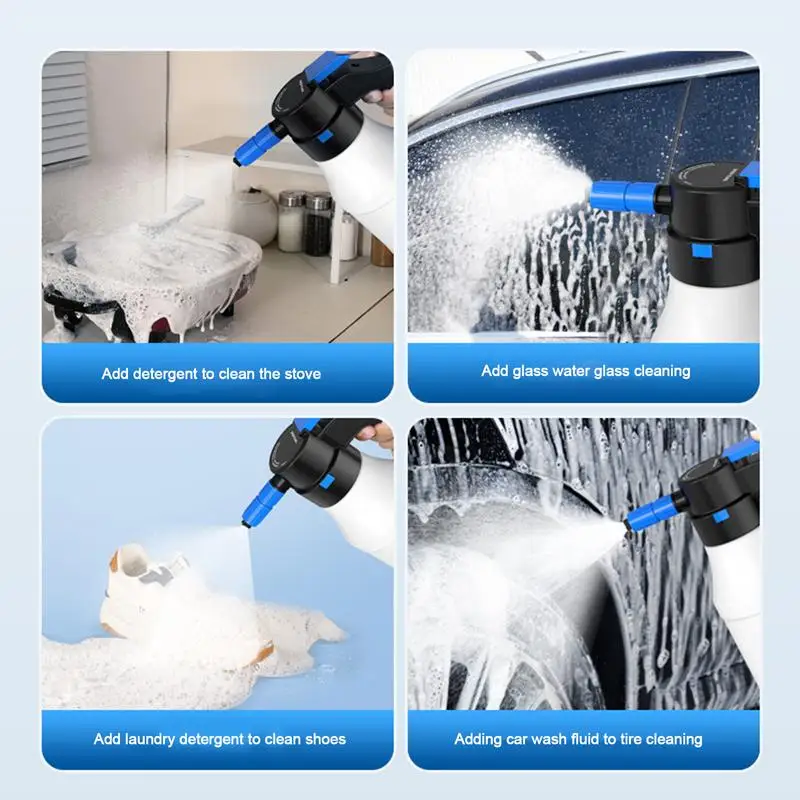 1.5L Hand Pump Foam Sprayer car Wash Hand held Foam Watering Can with USB Cable vehicle Wash Spray Bottle for car home garden