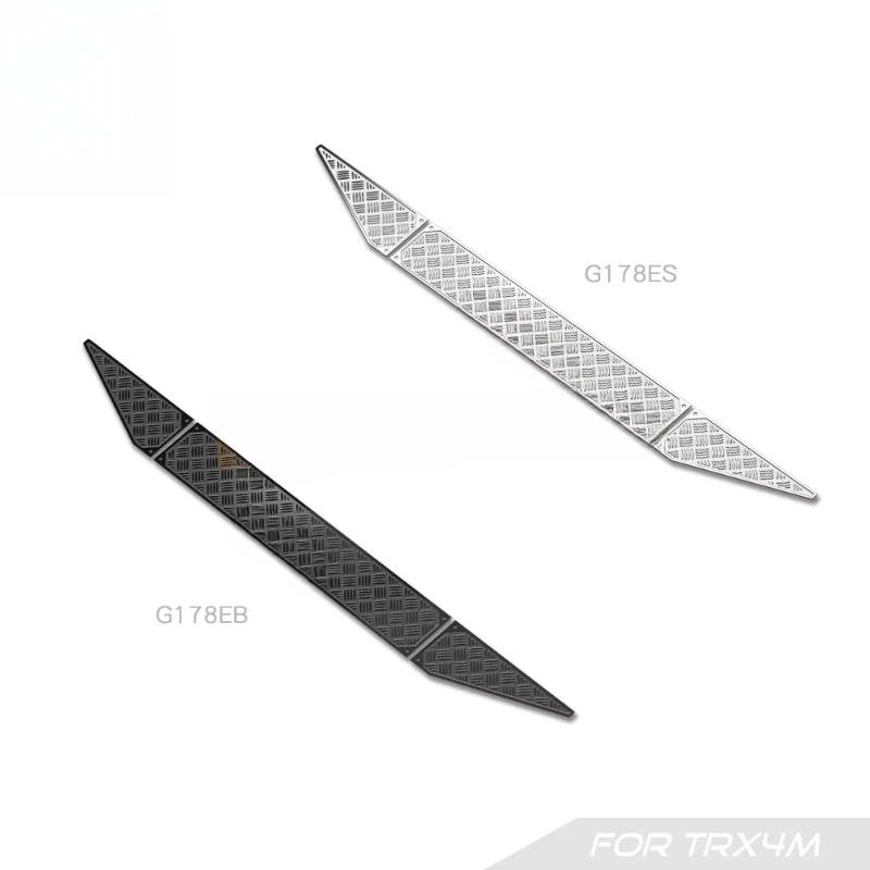 

Simulated Stainless Steel Rear Bar Anti-slip Decorative Sheet Accessories for 1/18 RC Crawler Car Traxxas TRX4M Defender Parts