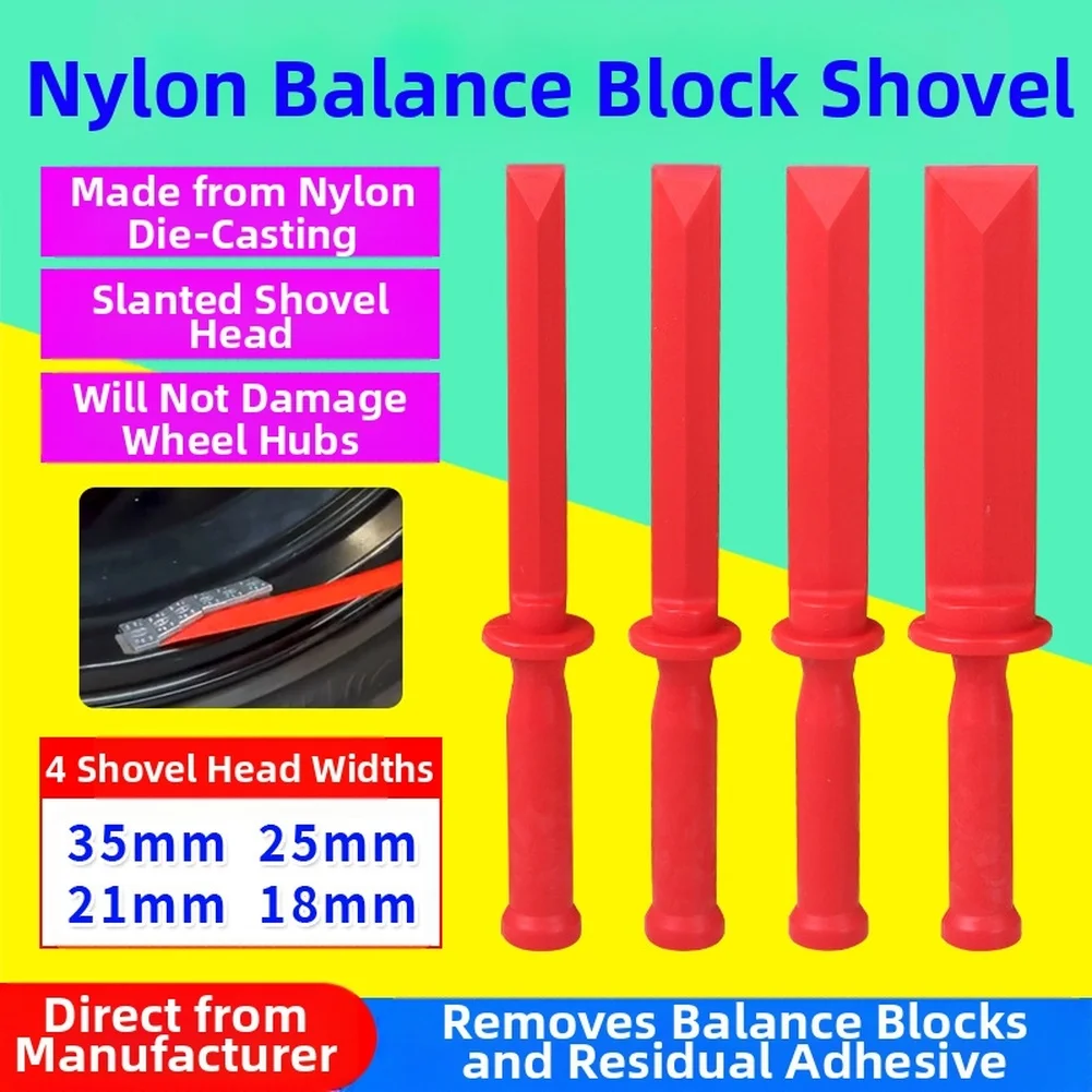 Nylon Tire Balancing Scraper 35/25/21/18mm Multifunction Car Wheel Balancer Adhesive-Stick On Tape Weight Scraper Removal Tool