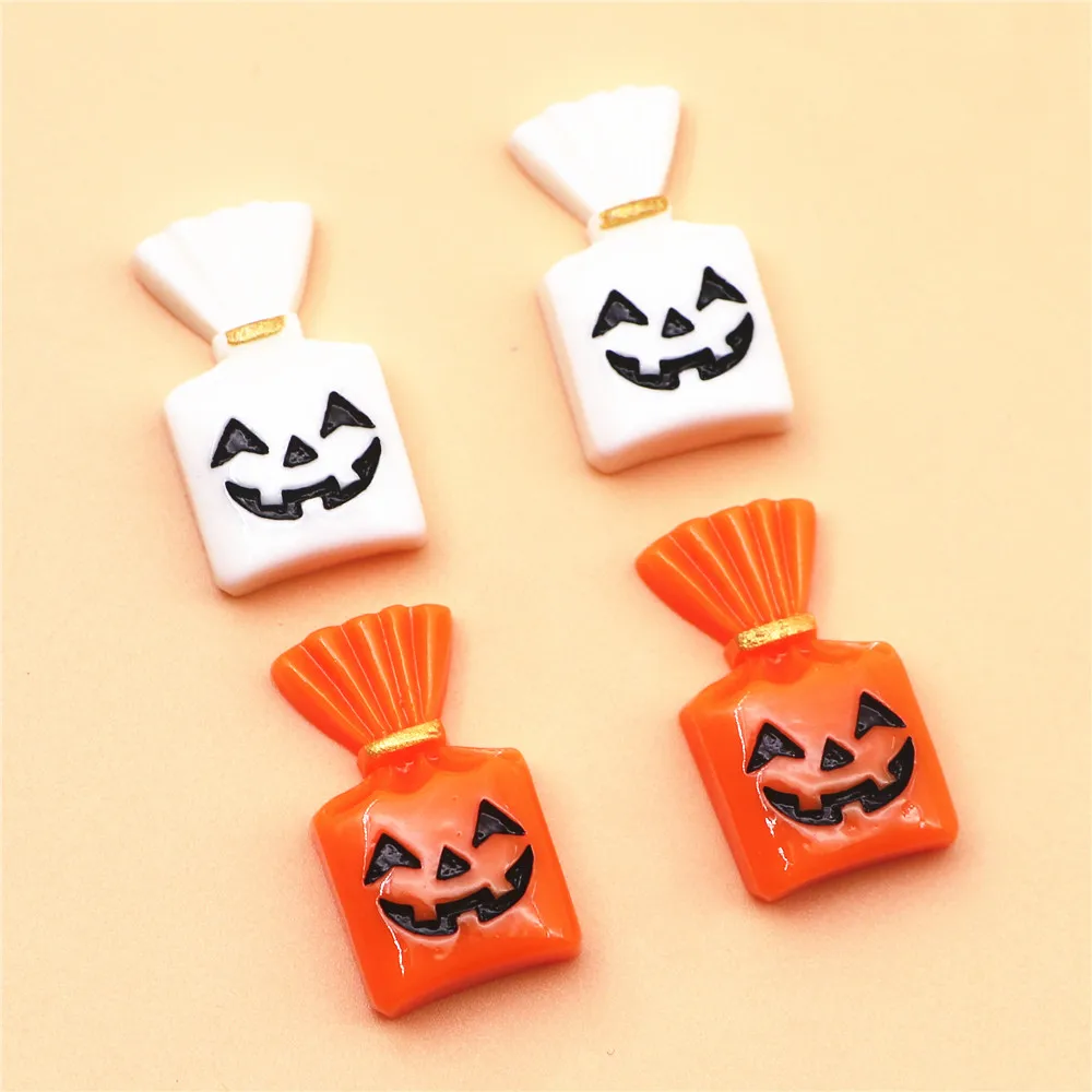 10pcs Resin Halloween Candy Flatback Cabochon Miniature Art Supply Decoration Charm Craft DIY,16*28m