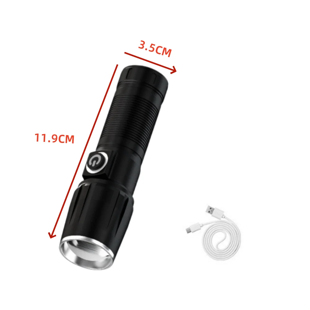USB 20 Вт зум белый лазерный фонарик высокой мощности Type-C перезаряжаемый фонарь для кемпинга, уличной охоты, рыбалки, прогулок, осветительная лампа