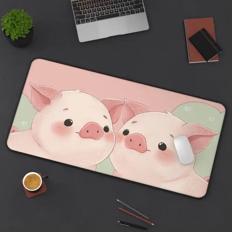 

Kawaii Pig Mouse Pad, Non-slip and Waterproof Mouse Pad,XXL Office Gaming Desk Decoration Mat, Perfect Gift for Friends.