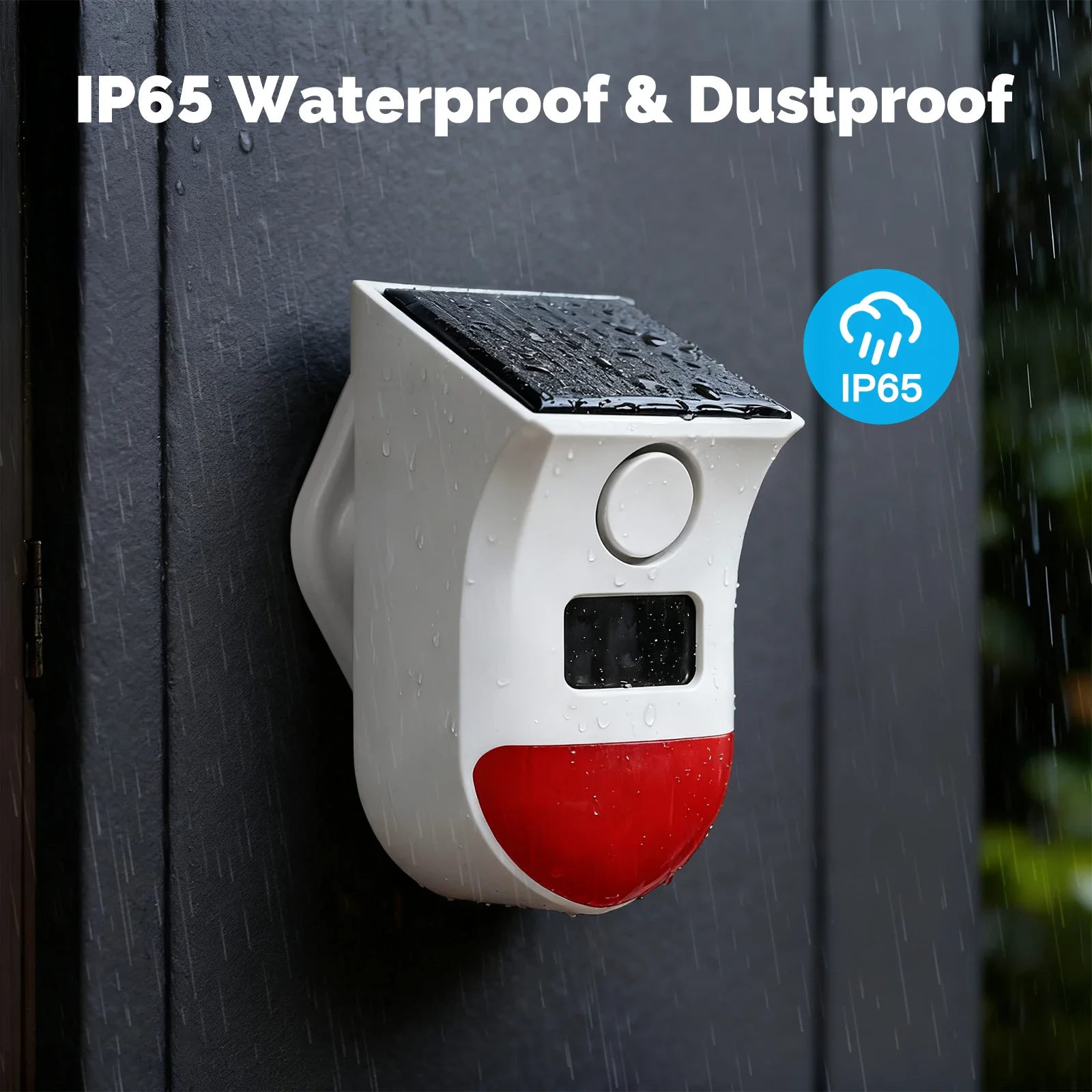 إنذار صفارة الإنذار الذكي في الهواء الطلق MOES، صفارة إنذار WiFi تعمل بالطاقة الشمسية 120 ديسيبل مع جهاز تحكم عن بعد ومستشعر PIR، مقاوم للماء، يعمل مع Alexa Google Home #5