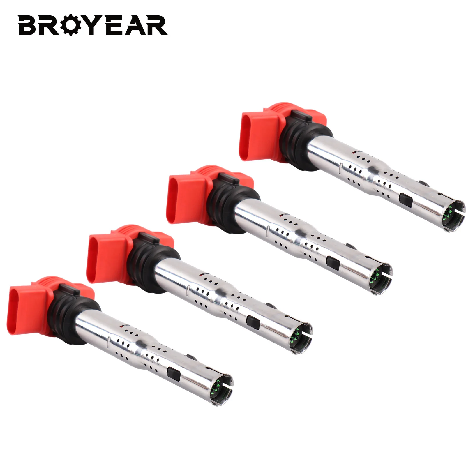 

Broyear High Quality 4 x Ignition Coil Pack for Audi A4/A5/R8 VW Golf GTI 2.0T Replacement OE# 06E 905 115 A/B/C/D/E/F