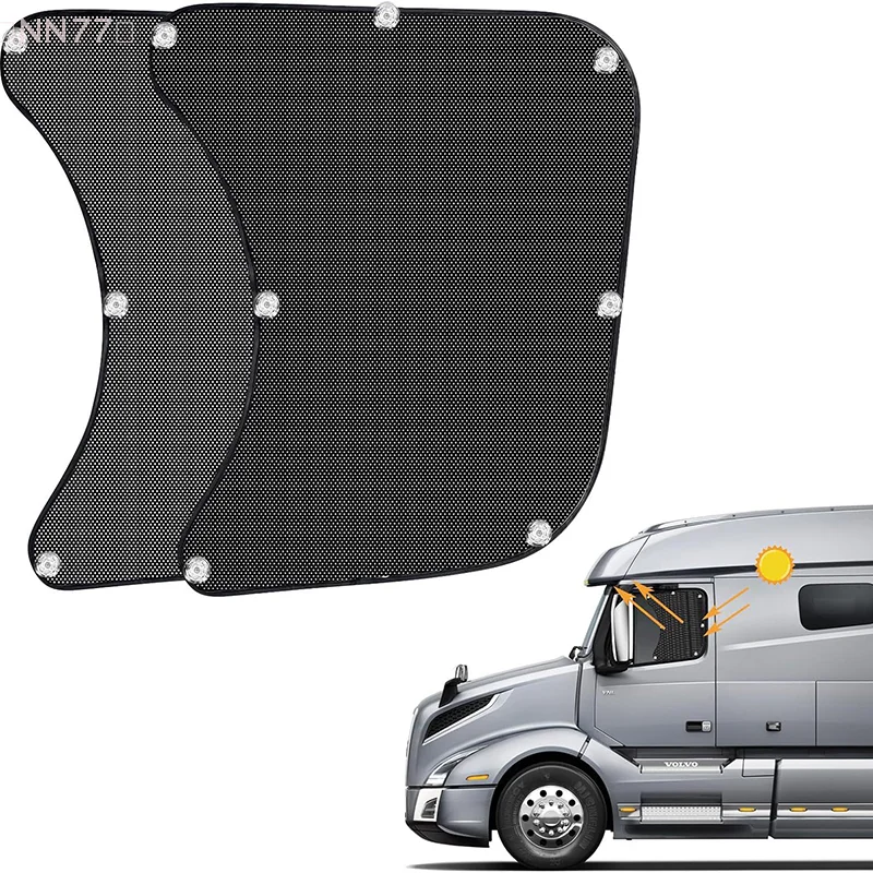 1/2Pcs Side Window Sun Shade For Semi-Truck Anti-UV Sun Protection Cooling Breathable Mesh Dustproof Universal Car Accessories