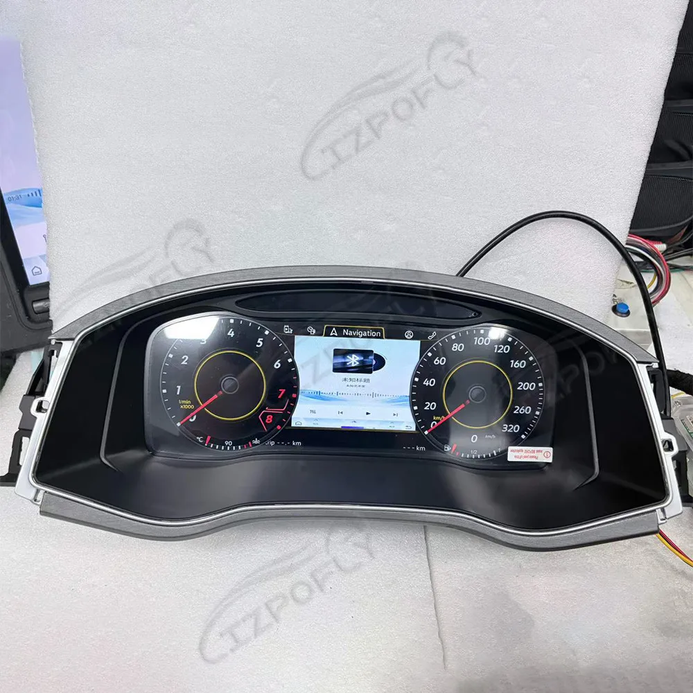 

Lizpofly 12.3" Full LCD Digital Instrument Cluster For VW Passat B8 2016–2018 Plug & Play Speedometer Dashboard Replacement