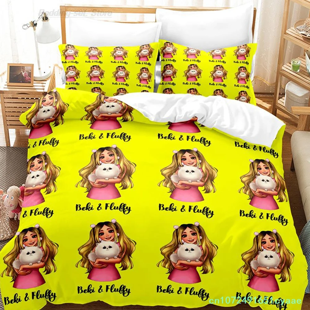 Rebekah Wing Merch Beki & Fluffy Bedding Set Single Twin Full Queen King Size Bed Set Aldult Kid Bedroom Duvetcover Sets New