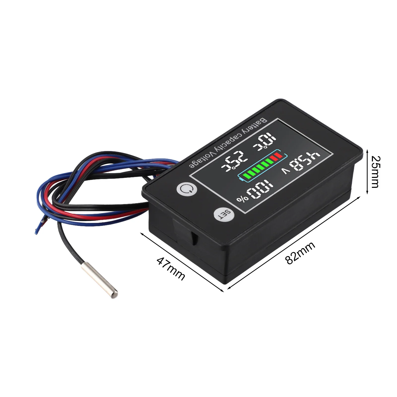 Voltage Meter Battery Meter With Temperature Control Battery Thermostat DC10V-100V LED Screen Equipment Accessories ﻿