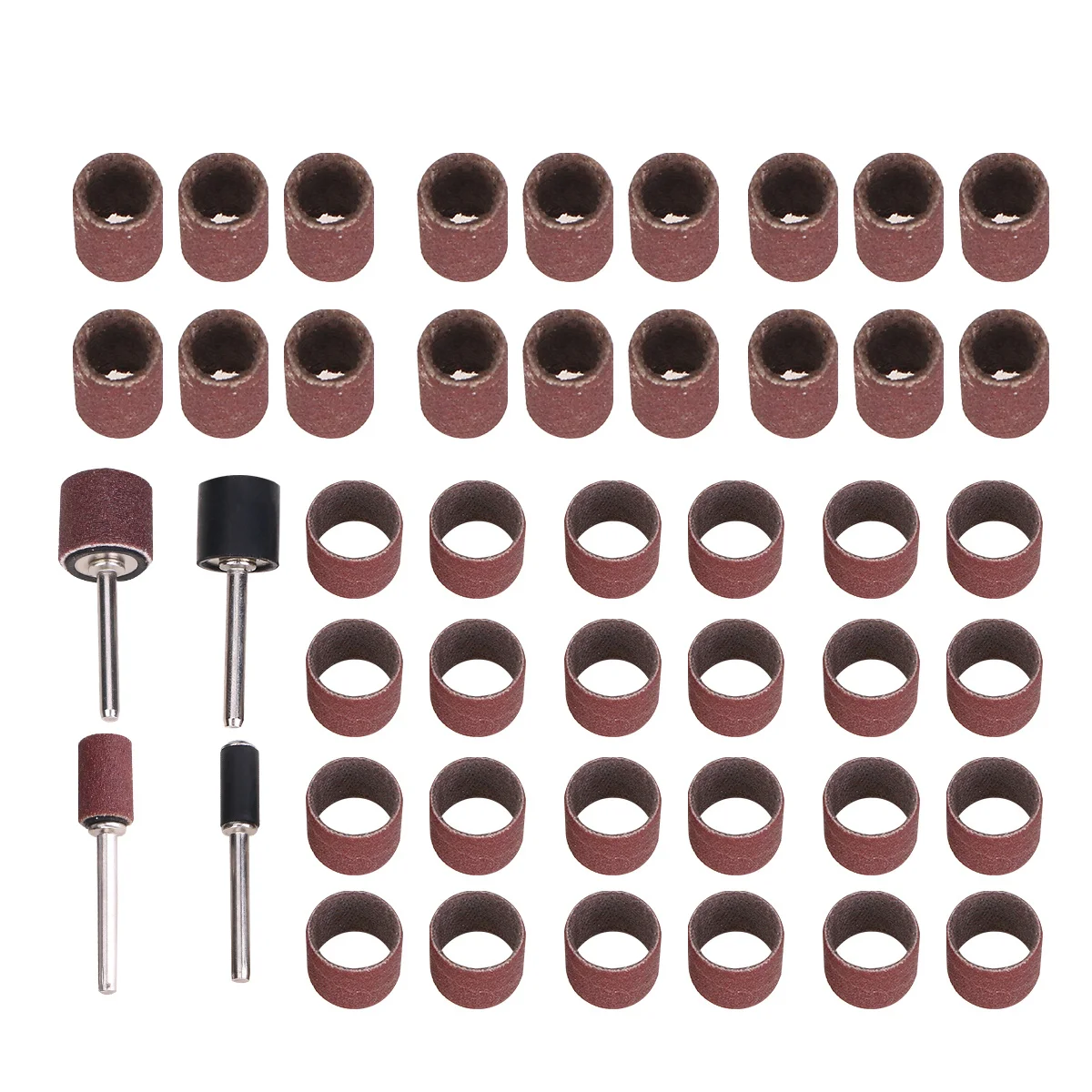 64Pcs Pet Manicure Grind Sanding Ring Round Sandpaper Polishing Tool High Abrasion Resistance Grind Sanding Ring