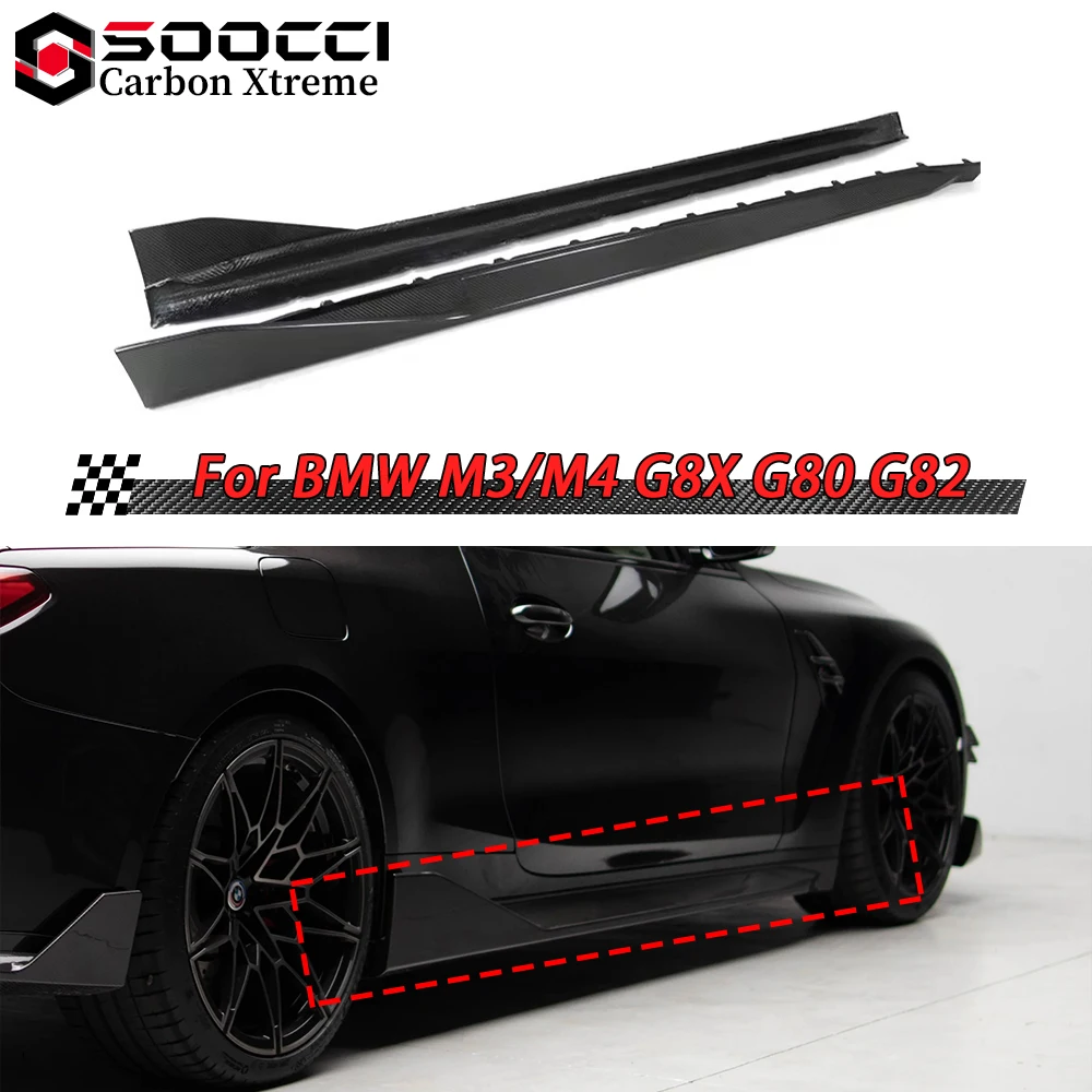 

MP Style Side Skirts Dry Carbon Fiber for BMW M3 G80 G81 M4 G82 G83 Side Splitters Spoilers Door Sills Bumper Lips Body Kits