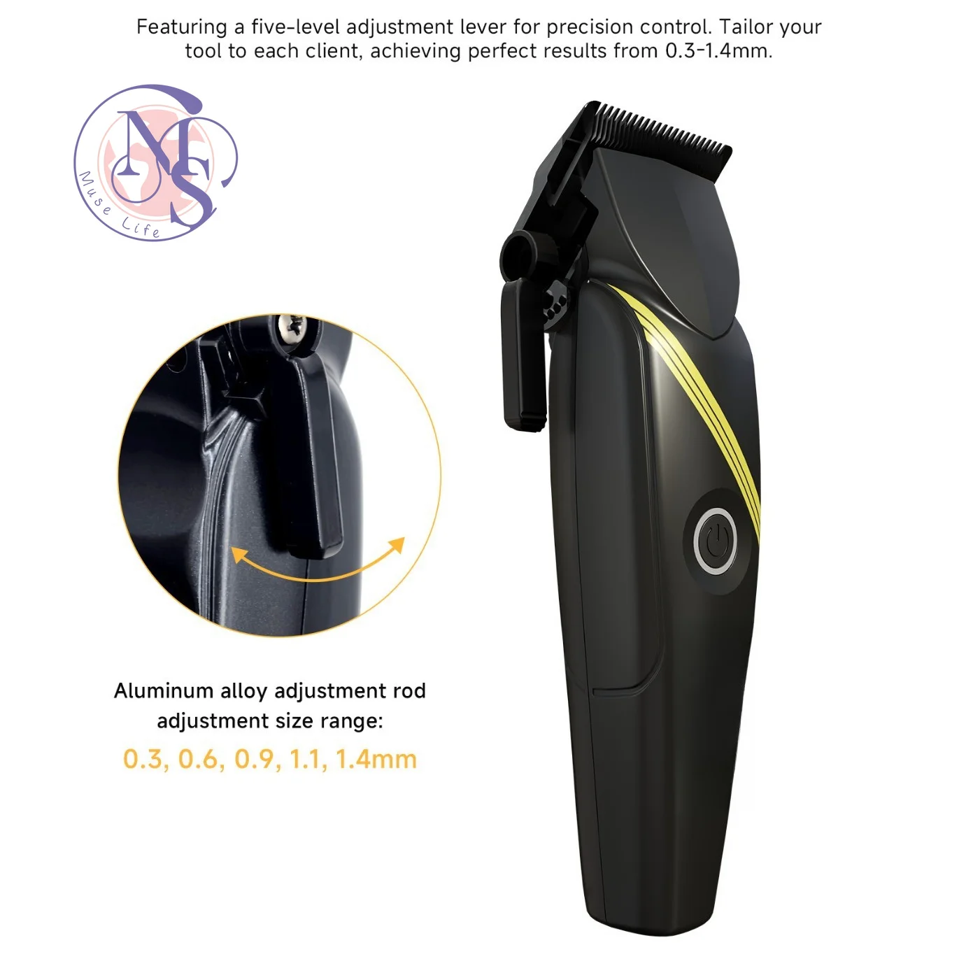 Hair salon professional electric push cut hair stylist special DLC aluminum alloy electric hair clipper