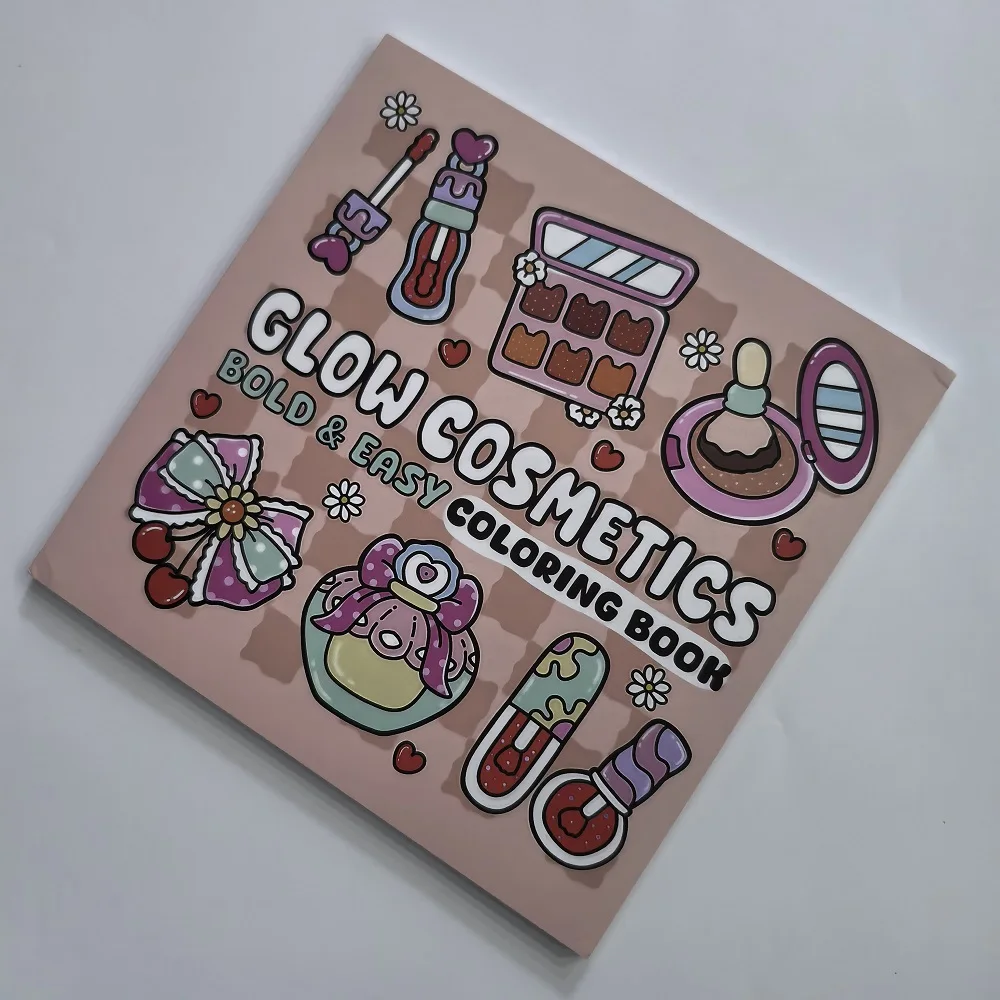 كتاب تلوين سهل جريئة لمستحضرات التجميل المتوهجة للبالغين، كتاب رسم لطيف، هدية مثالية لحفلات عيد الميلاد وأعياد الميلاد #3