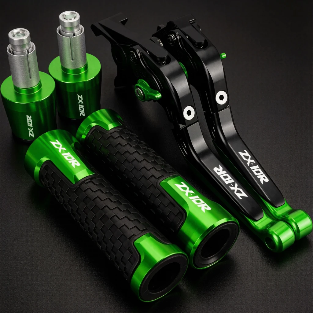 

For KAWASAKI ZX10R ZX-10R ZX 10R 2004-2005 Motorcycle Clutch Lever Brake Levers Moto Handlebar Handle Hand Grips Ends Cap