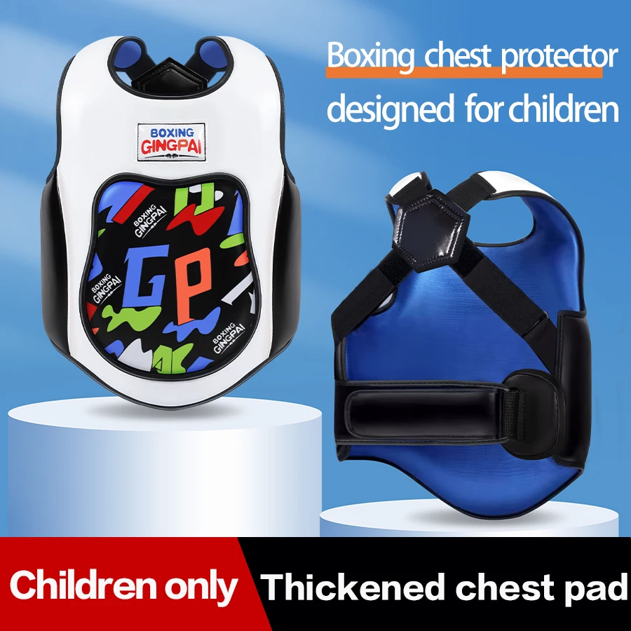 Boxing chest protector children's Sanda protective gear complete set of children's boxing Muay Thai combat training equipment