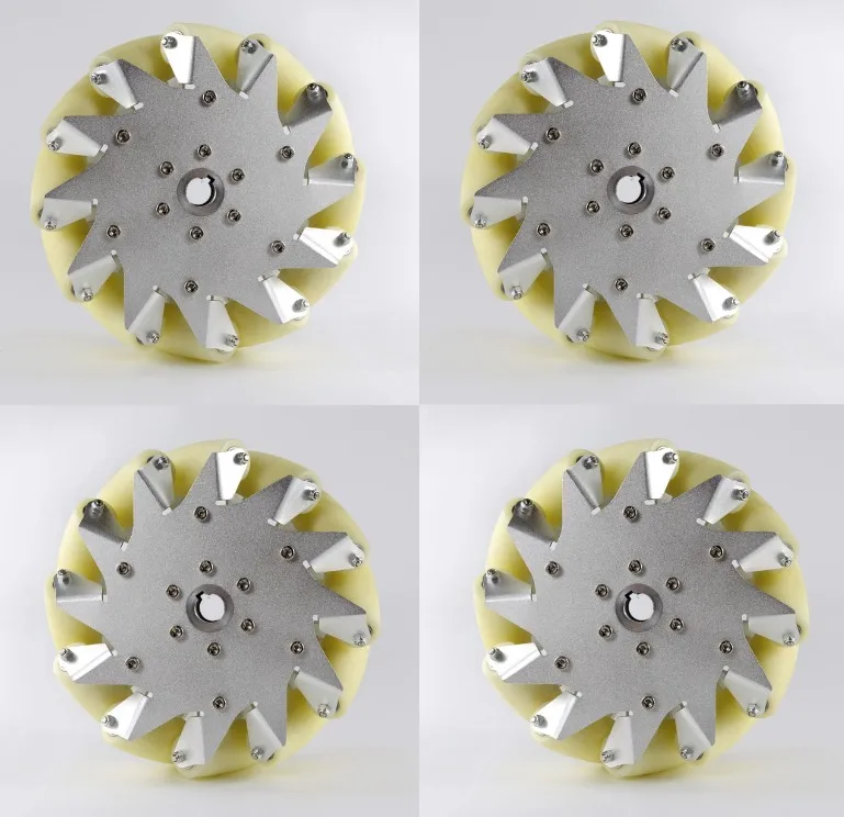Load Capacity 100-150Kg a Set of (8 Inch) 203mm Mecanum Wheel with Bearing Rollers 14128