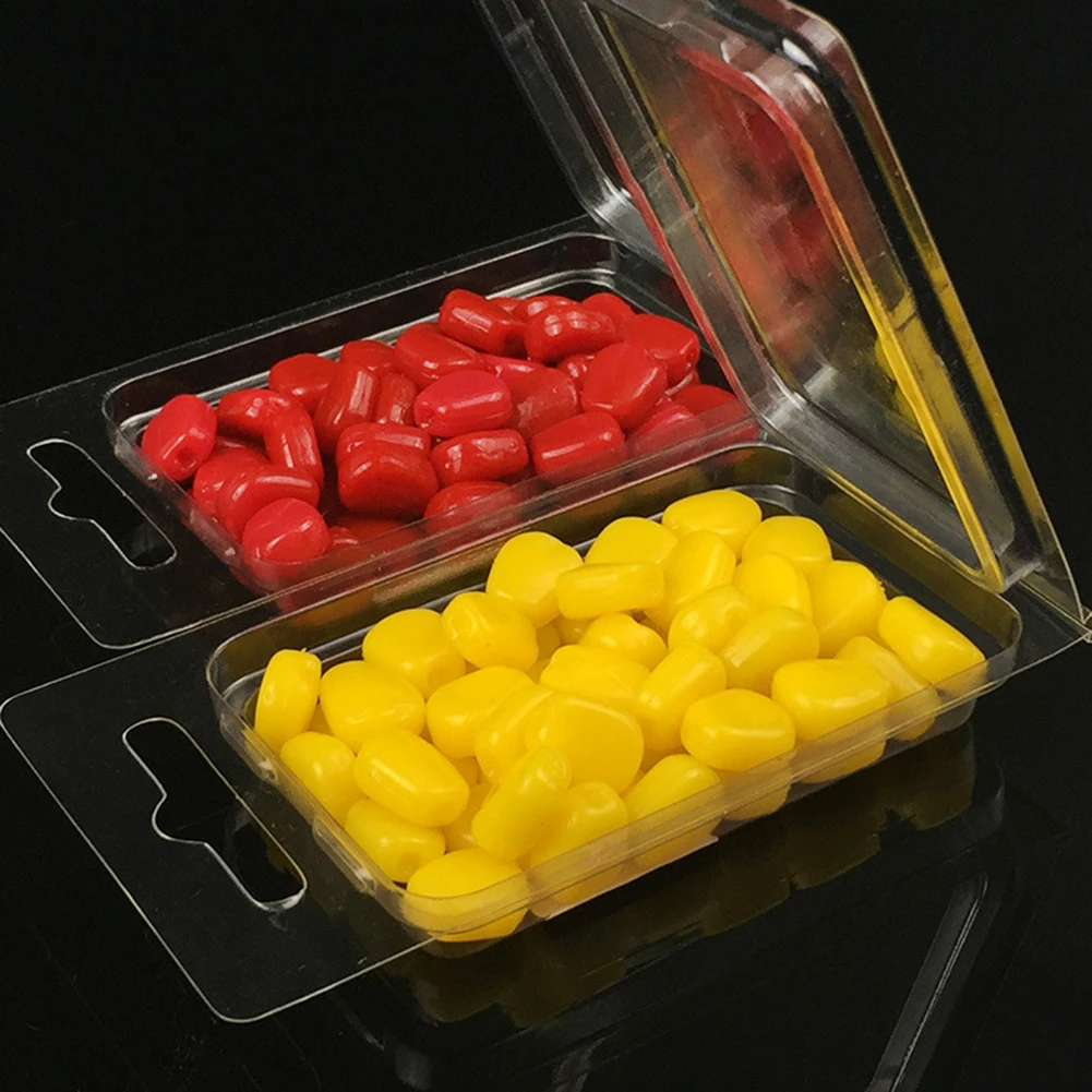 50Pcs Fishing Lure Silicone Soft Corn-Kernels Artificial Bait Self-contained  Fragrance Outdoor Freshwater Fishing Lures Parts