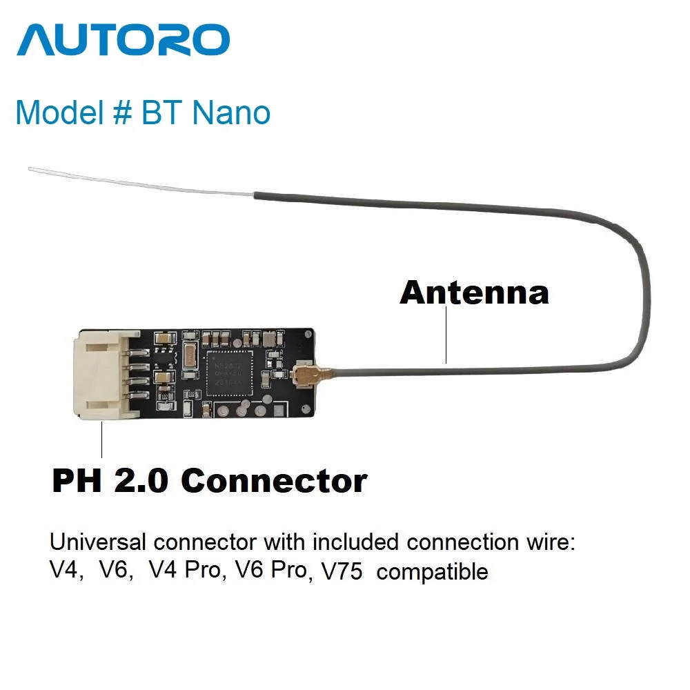 

Autoro BT Nano Wireless Bluetooth 5.0 Module Adapter Compatible for Benjamin/Autoro VESC/AESC (V4/V6/V75), Support iOS& Android