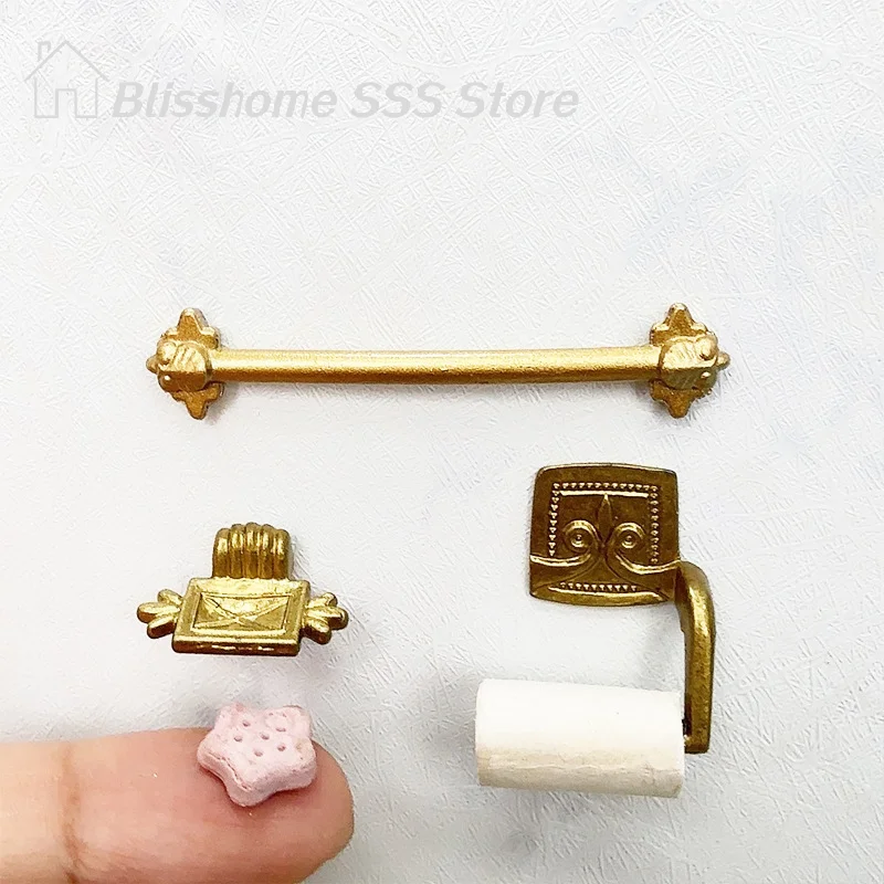 Home Bathroom Paper Towels - 【S】1/12 Dollhouse Simulation Paper Towel Rack