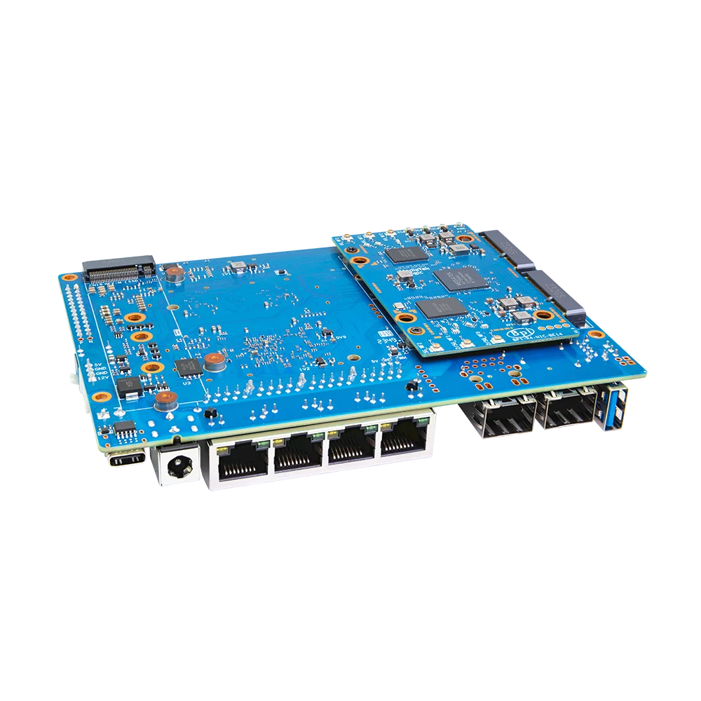 Banana Pi BPI-R4 Router board With BPI-R4-NIC-BE14 wifi7 module Set MediaTek MT7988A (Filogic 880) Internet Service Router