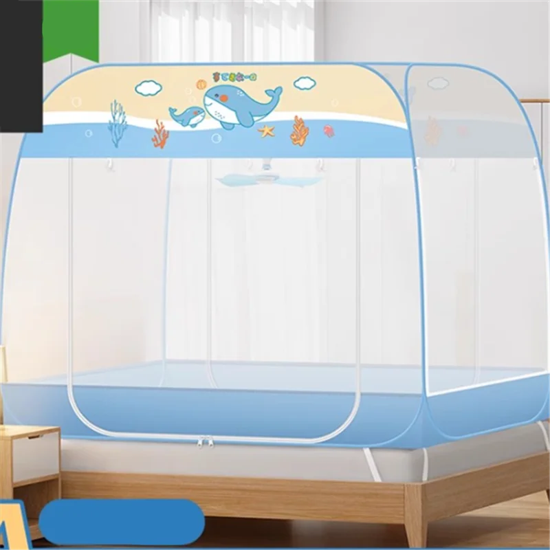 

Household Foldable Mosquito Net Anti-falling Children Large Space Bed Tent Mesh Modern Style Bedroom Mosquito Netting Canopy 1PC