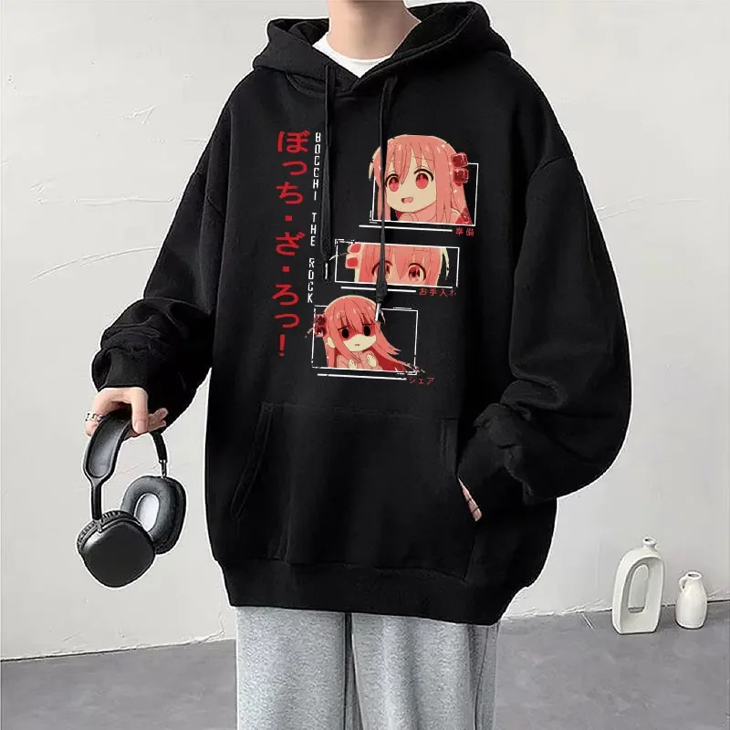 Anime Cos BOCCHI THE ROCK! Hoodie Kessoku Band Logo Couples Hoodies Goto Hitori Ijichi Nijika Cospaly Oversized Long Sleeve Male