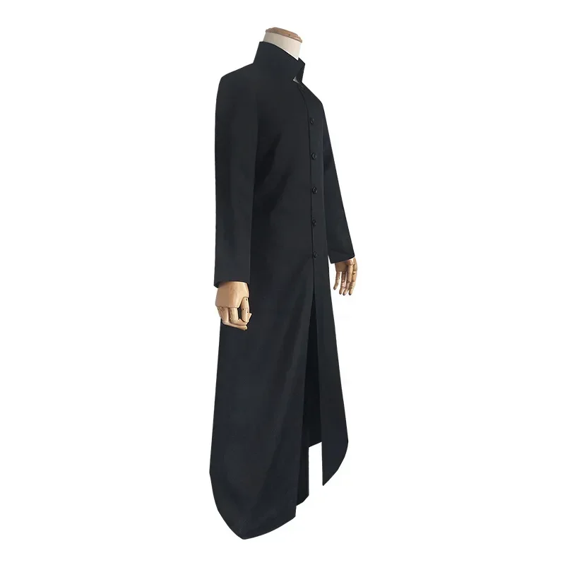 Conjunto completo de disfraz de Matrix Neo para hombre, gabardina negra hecha a medida, traje con accesorios a juego para Halloween, carnaval, escenario