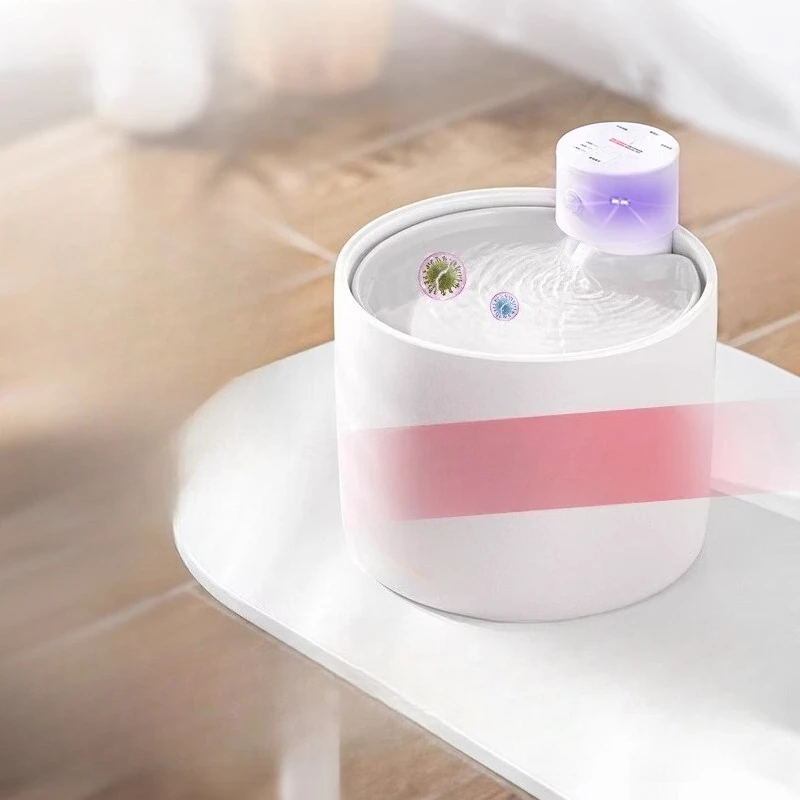 

The fifth generation pet automatic ceramic cat water dispenser constant temperature flowing water unplugged wireless water