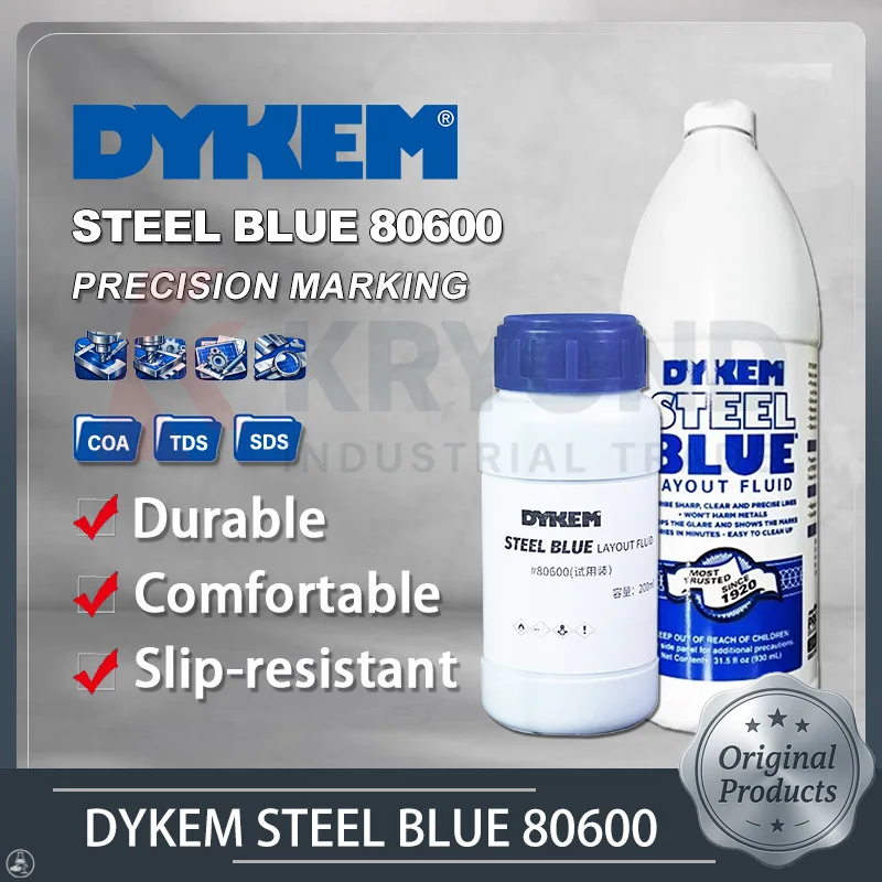 DYKEM Steel Blue 80600 Layout Fluid Marking Dye for Precision Metal Scribing Machining Inspection and Toolroom Surface Layout