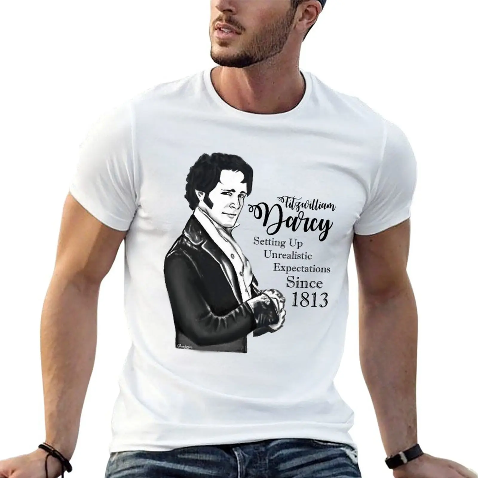 

Fitzwilliam Darcy - Setting Up Unrealistic Expectations Since 1813 T-Shirt cotton t shirt man anime t shirts for man T-Shirt
