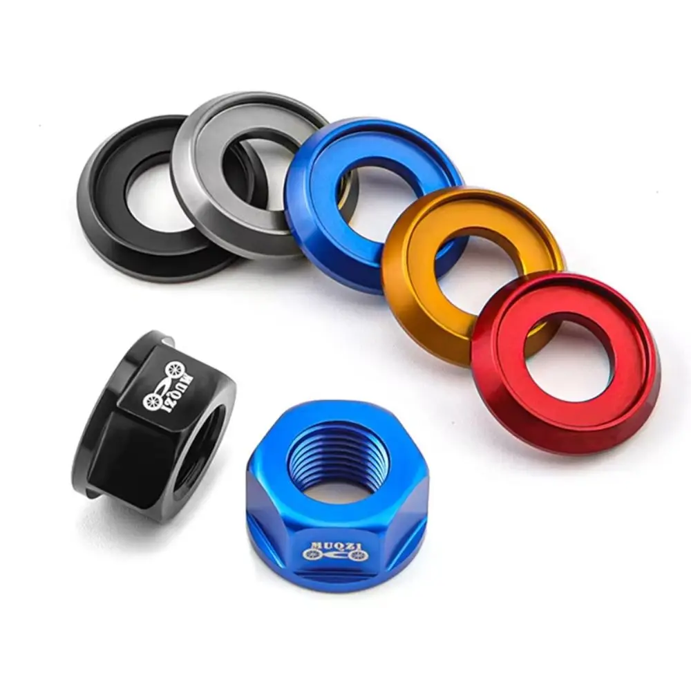 

2pcs Colorful 3/8 Bicycle Hub Nut M10 High Strength Rear Axle Screw Aluminum Alloy Anti-rust Bike Accessories Cycling